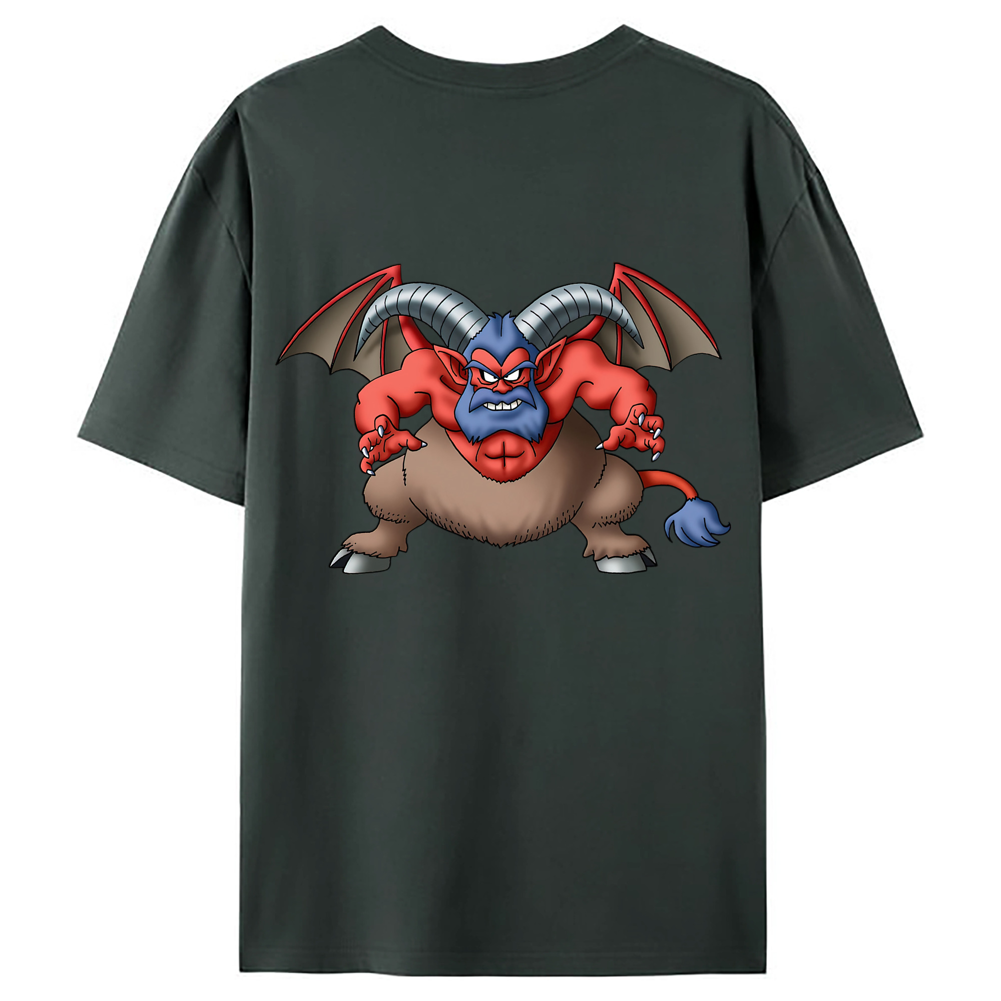 （画像用） ドラゴンクエスト Doragon Kuesuto Dragon Quest 綿100％ メンズ半袖Tシャツ（バックプリント） 通気性